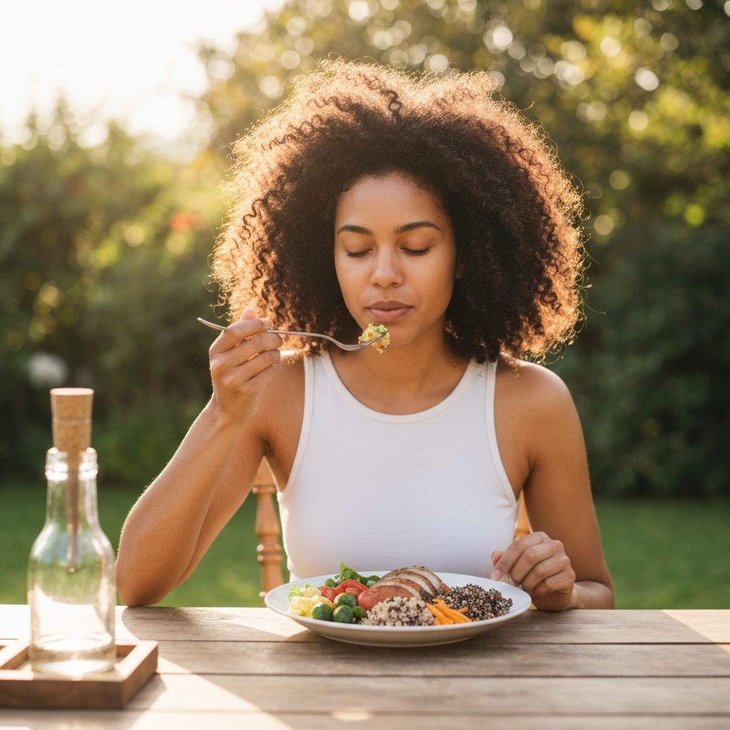 Mindful eating concept